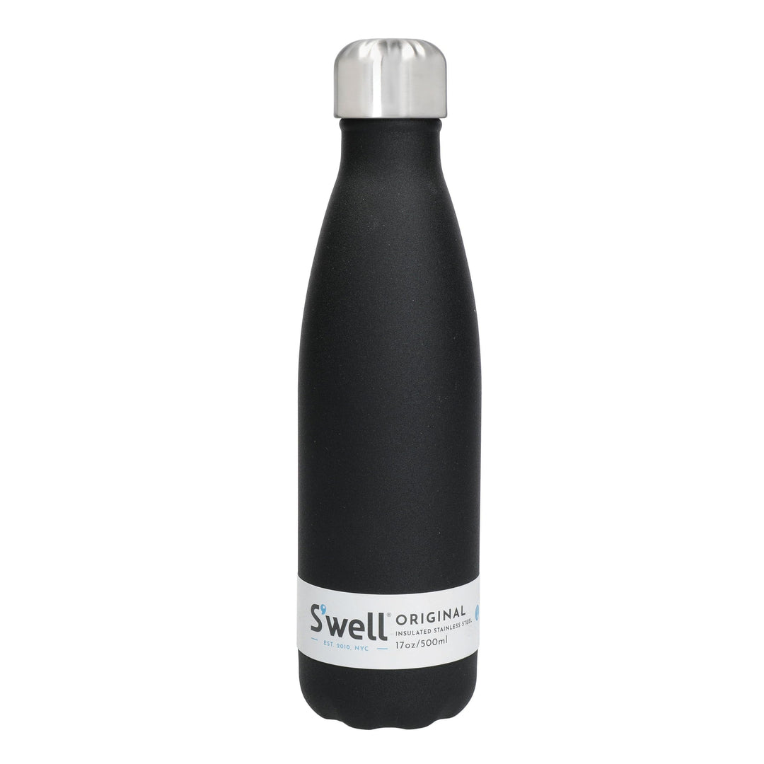 S'well Vakuumisolierte Edelstahl-Wasserflasche, 500 ml, Onyx 500ml Onyx, 500ml Onyx
