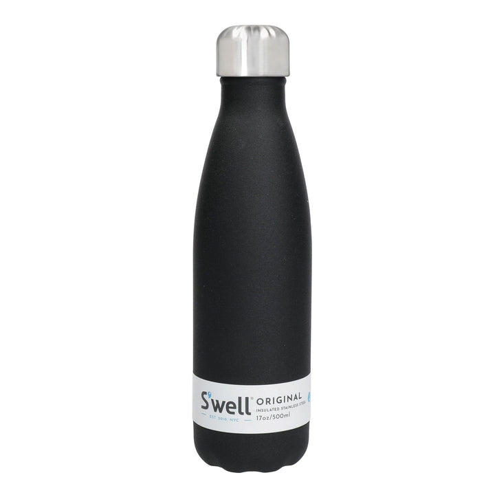 S'well Vakuumisolierte Edelstahl-Wasserflasche, 500 ml, Onyx 500ml Onyx, 500ml Onyx