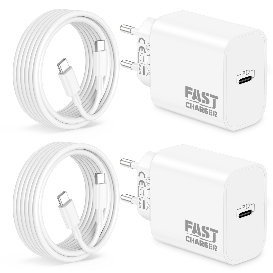 30W USB C Ladegerät mit 2M Ladekabel für iPhone 17e/17/16/16e/15 Pro Max, iPad Pro/Air, iPad 10/11/A