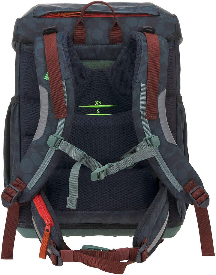 LÄSSIG Schulranzen Regenhülle Light Unique School Set 7-teilig Football deep blue dunkelblau