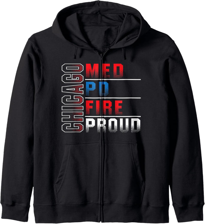 Chicago Med, Chicago PD, Feuerwehr Chicago, Chicago Stolz Kapuzenjacke
