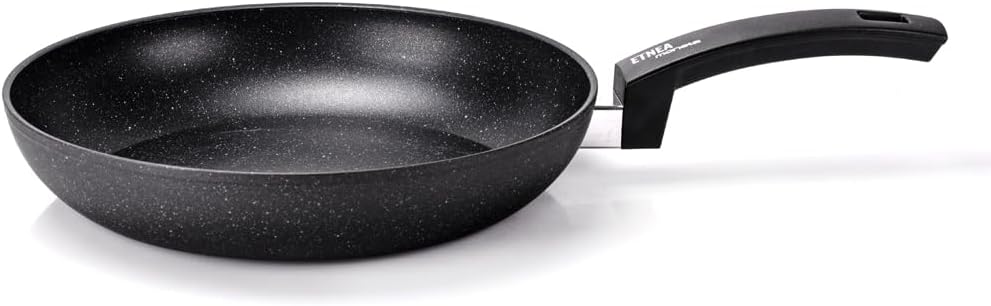 Moneta Etnea Evolution Pfanne 24 cm, auch für Induktion, 100% Made in Italy, Schwarz Induktion 24cm,