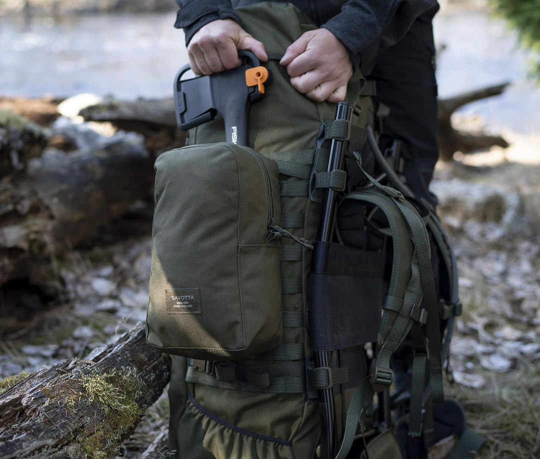 Savotta Verticale L - Zusatztasche für Rucksack - 4L - 1000D Cordura PU Beschichtung Oliv, Oliv