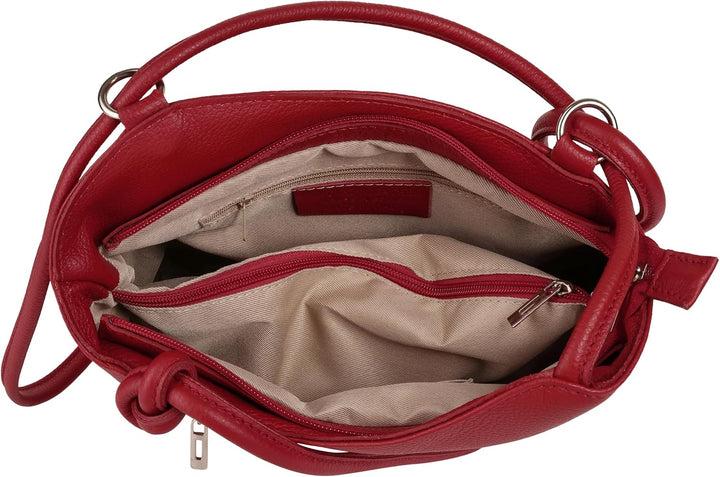 Shopper Rucksack Kombination Echt Leder Damen Made in Italy | 2in1 Handtasche | wandelbare Umhängeta