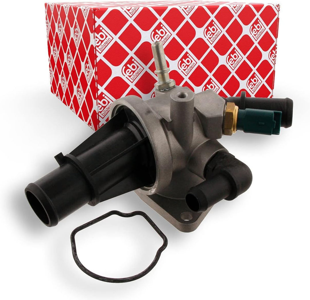 febi bilstein 33956 Thermostatgehäuse mit Temperaturschalter und Dichtung , 1 Stück