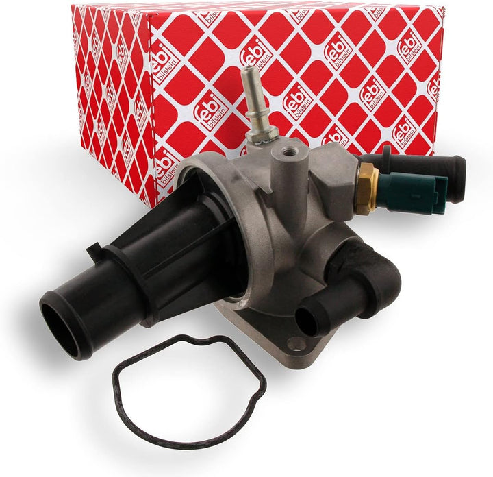 febi bilstein 33956 Thermostatgehäuse mit Temperaturschalter und Dichtung , 1 Stück
