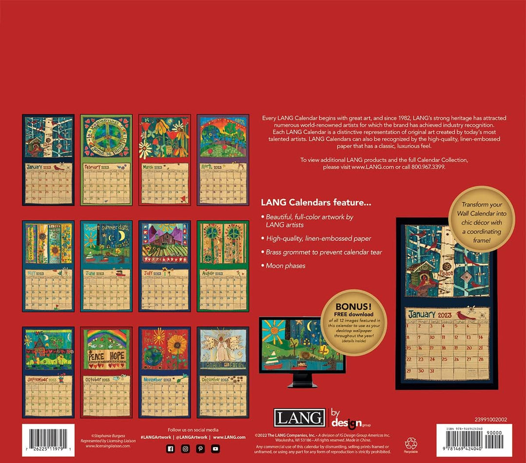 LANG Wandkalender 2023 von Painted Peace, 2023