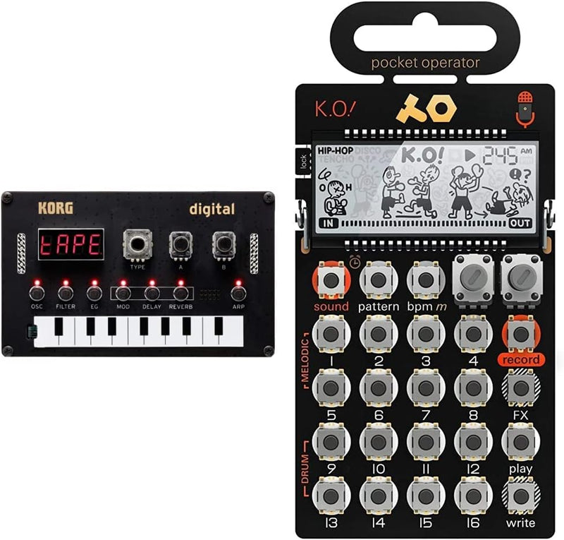 KORG Nu:Tekt NTS-1 Digital Synth Kit & Teenage Engineering PO-33 KO Pocket Operator - Mini Sampler m