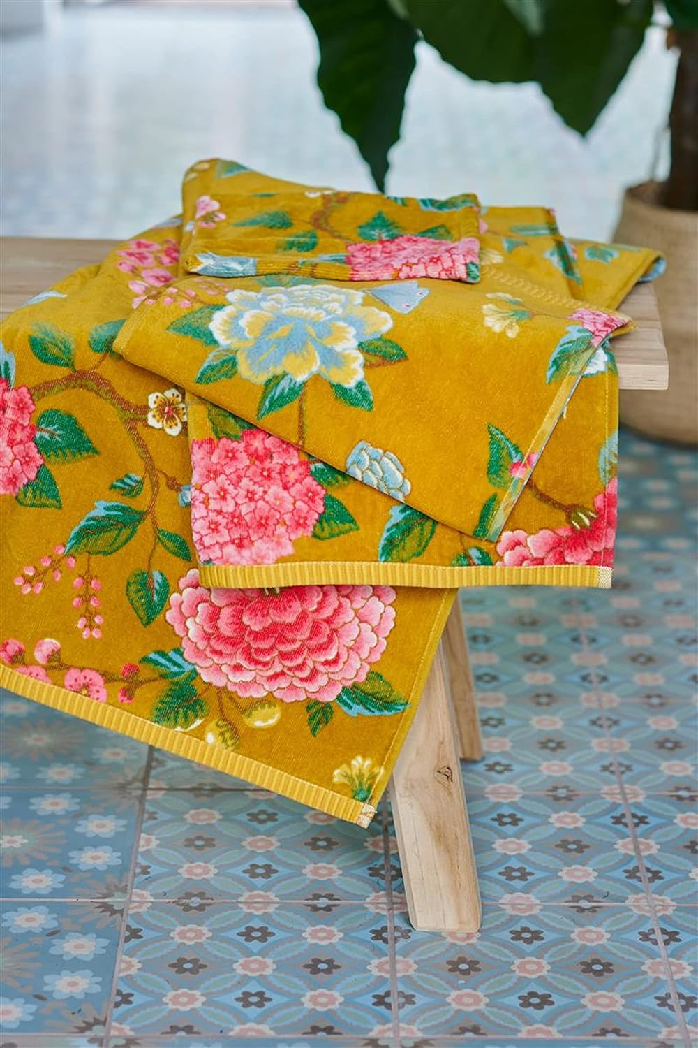 Pip Studio Good Evening Duschtuch Gelb 70x140 cm 70 x 140 cm Gelb, 70 x 140 cm Gelb