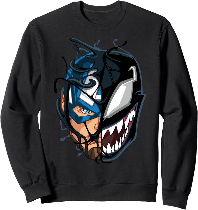 Marvel Captain America Venom Split Face Sweatshirt