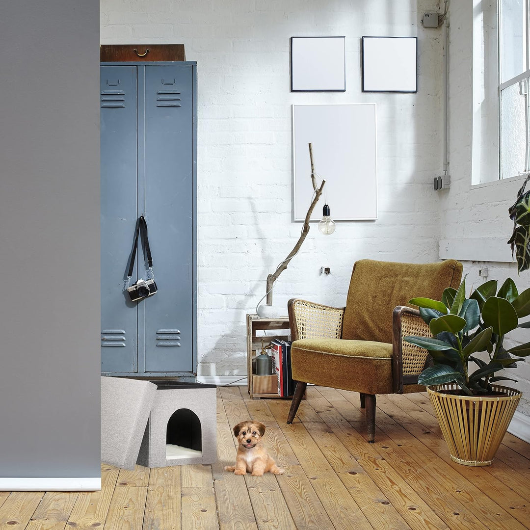 Relaxdays Katzenhöhle, Rückzugsort für Katzen und kleine Hunde, Indoor Tierversteck, H x B x T: 38,5