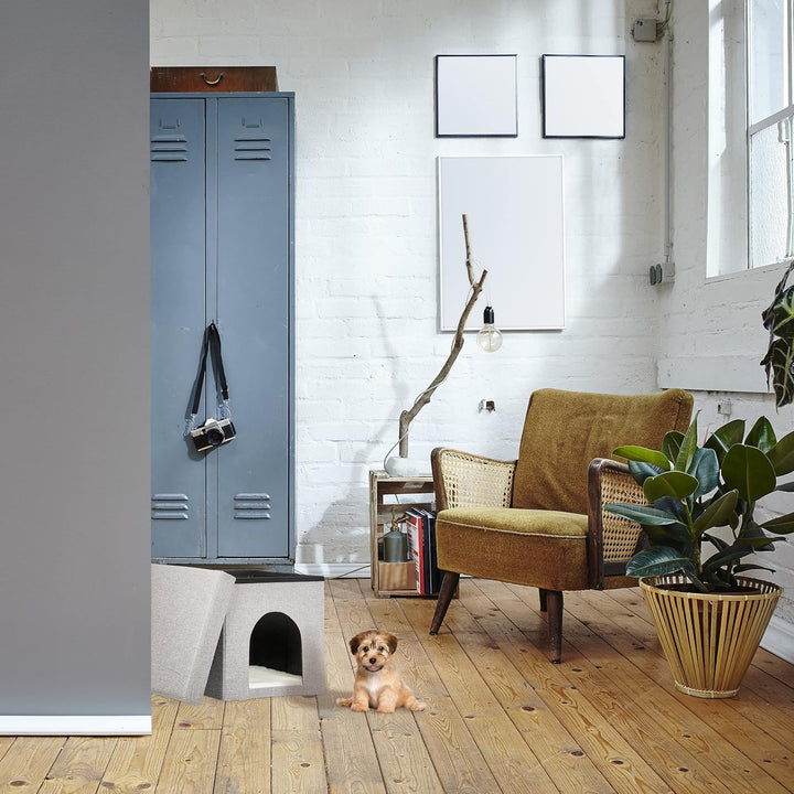 Relaxdays Katzenhöhle, Rückzugsort für Katzen und kleine Hunde, Indoor Tierversteck, H x B x T: 38,5