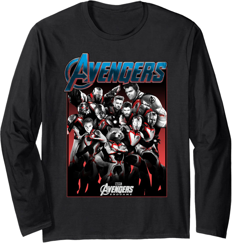 Marvel Avengers: Endgame Group Shot Red Hue Poster Langarmshirt