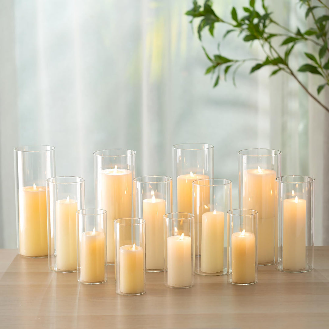 Windlicht Glas Kerzenhalter Kerzenständer Glaszylinder：Romadedi 30er Set Windlichter für Kerzen Stum