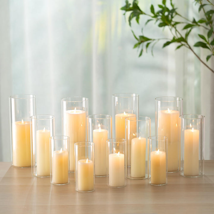 Windlicht Glas Kerzenhalter Kerzenständer Glaszylinder：Romadedi 30er Set Windlichter für Kerzen Stum