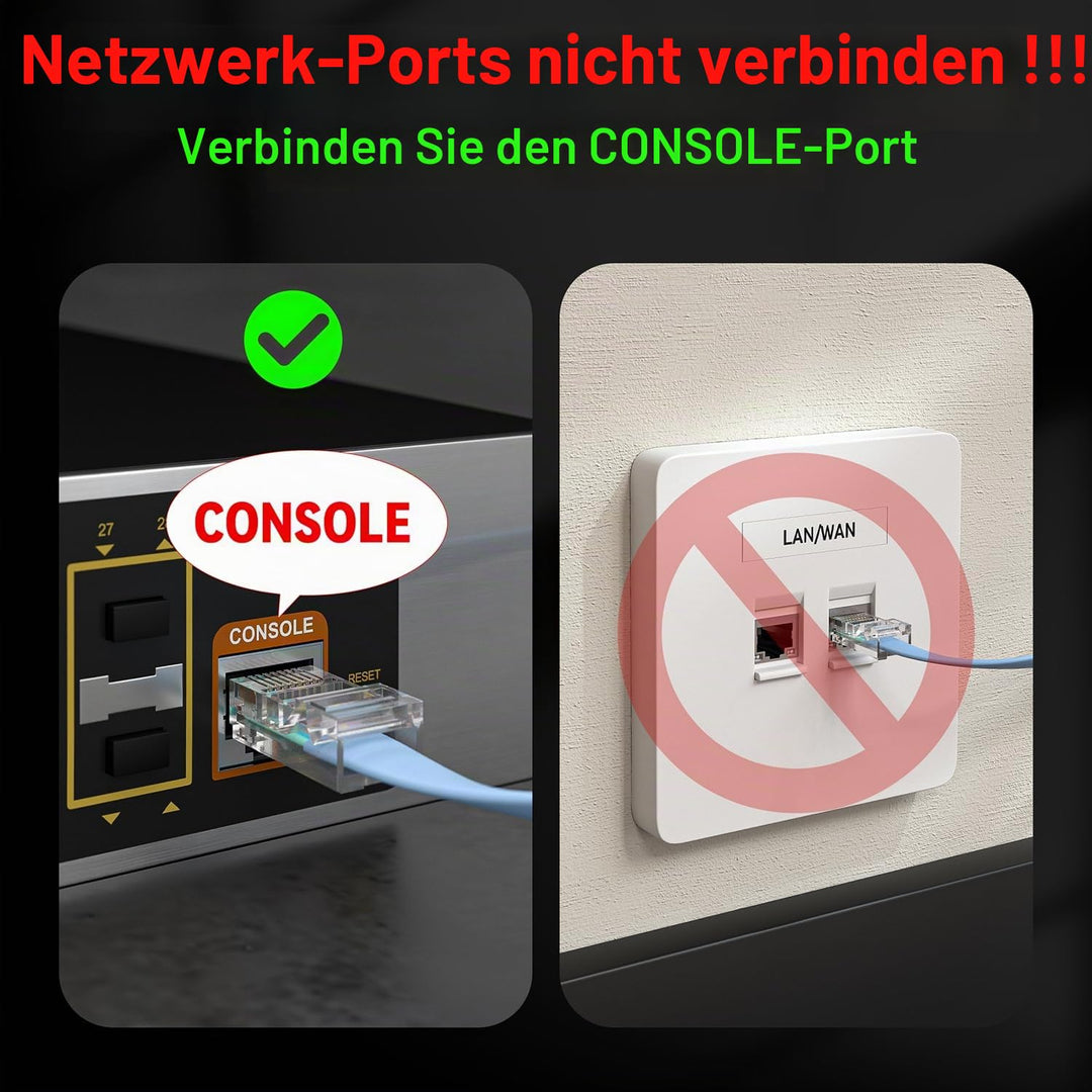 OIKWAN USB Konsolenkabel, USB auf RJ45 Konsolenkabel für Cisco Router/AP Router/Switch/Windows 7, 8