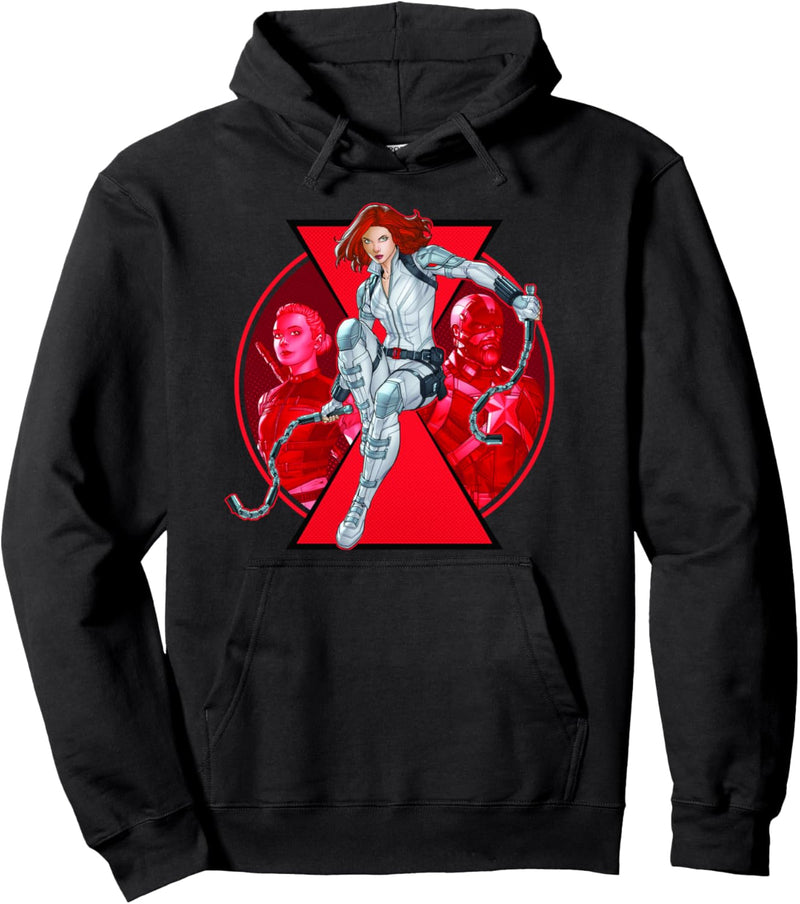 Marvel Black Widow Trio Logo Pullover Hoodie