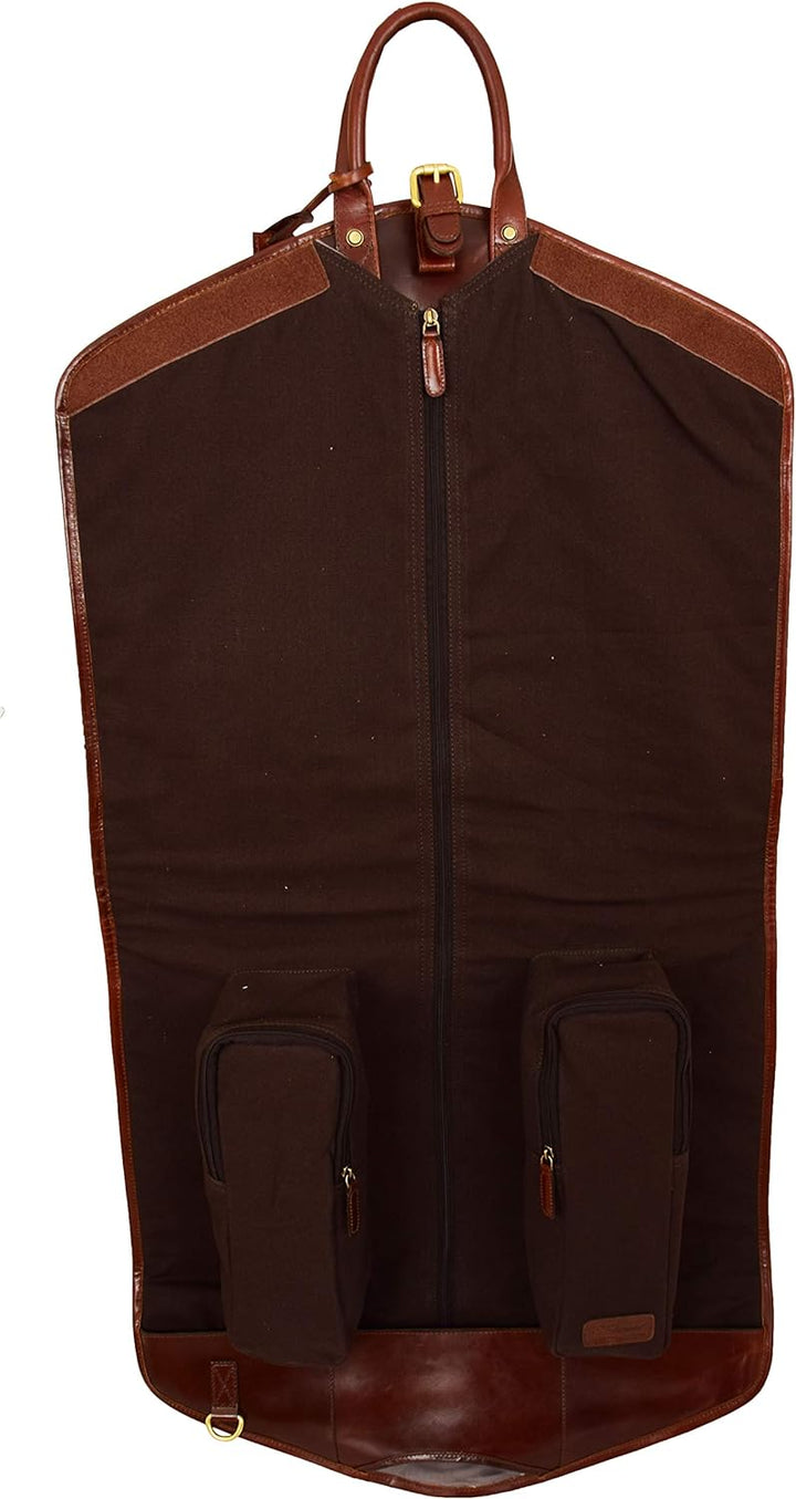 Luxus Leder Anzug Tragetasche Brandy Suiter Case Kleid Kleiderabdeckung Reisetasche - Finley