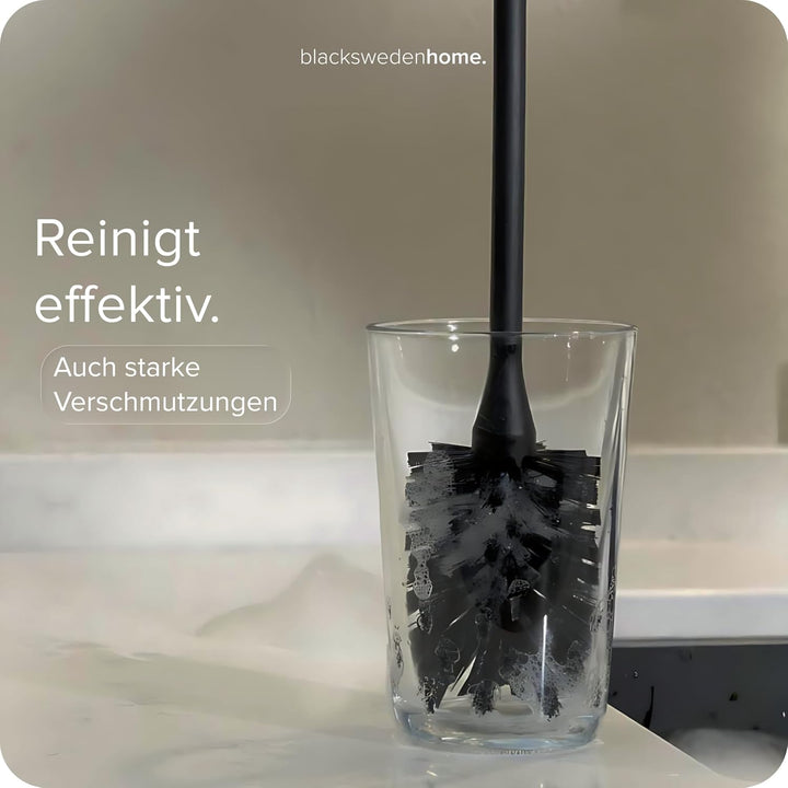 blackswedenhome Flaschenbürste lang - Hochwertige, langlebige Borsten - Modernes Design Flaschenrein
