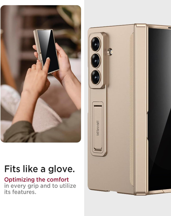 Miimall Kompatibel mit Samsung Galaxy Z Fold 7 Hülle mit Displayschutz Anti-SPY, [Magnetischer Schar