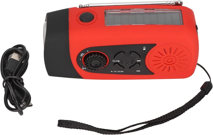 Solar Crank Notio -Radio mit 3000mAh, NOAA -Warnungen, IP68 Water Proof Radio mit SOS Taschenlampe,