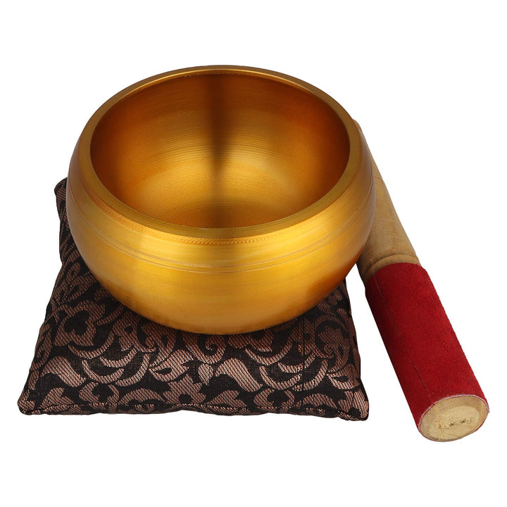 Zap Impex Schönes Weihnachtsgeschenk, handgefertigte goldene Messing-Klangschale, tibetische Meditat