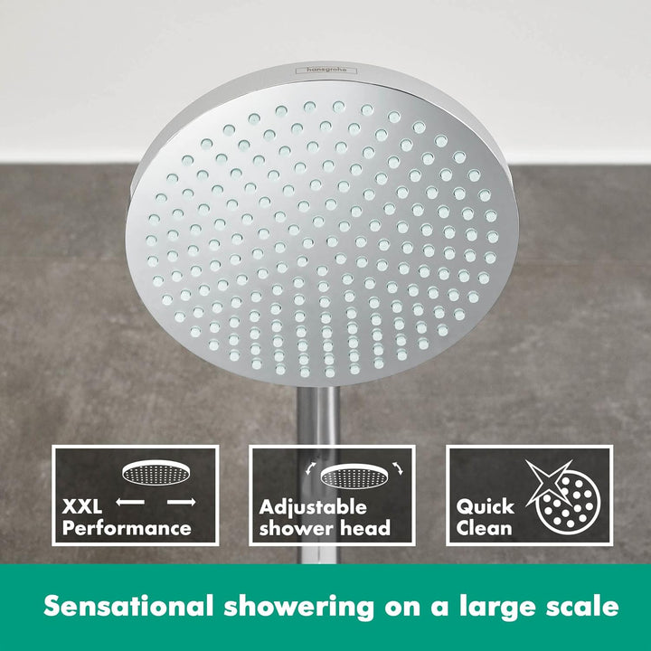 hansgrohe Crometta S Duschsäule 240 1-strahlig, chrom, 27267000 Kopfbrause: 1 Strahlart mit