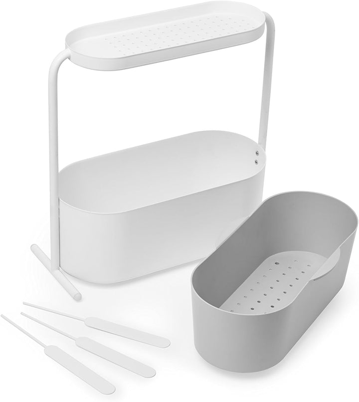 Umbra Giardino Pflanzbehälter und Kräutertopf mit integriertem Wasserablauf – Kräutergarten-Set mit