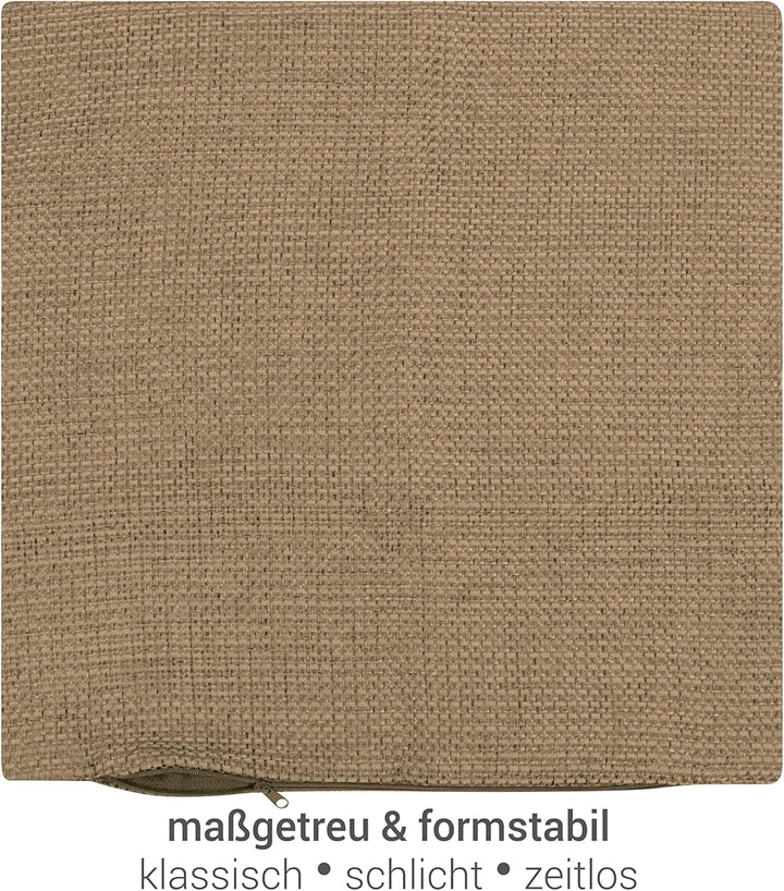 Kissenhülle mit Struktur-Muster - Polsteroptik 617.767, 1 Stück - Kissenhülle 60 x 60 cm, Nougat mel