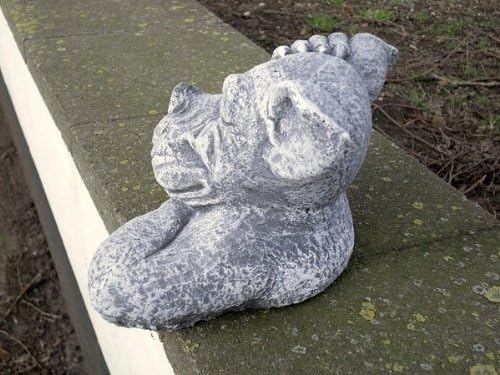 Steinfigur MAUERHOCKER Gargoyle, Frostfest bis -30°C, massiver Steinguss