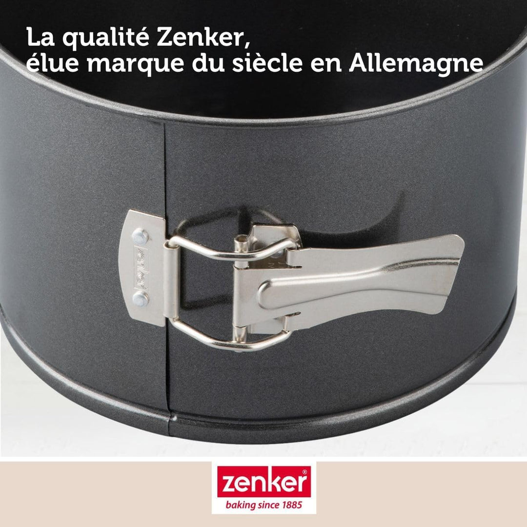 Zenker Springform Extra Hoch – 18cm Durchmesser – Black Metallic Stahlblech mit Antihaftbeschichtung