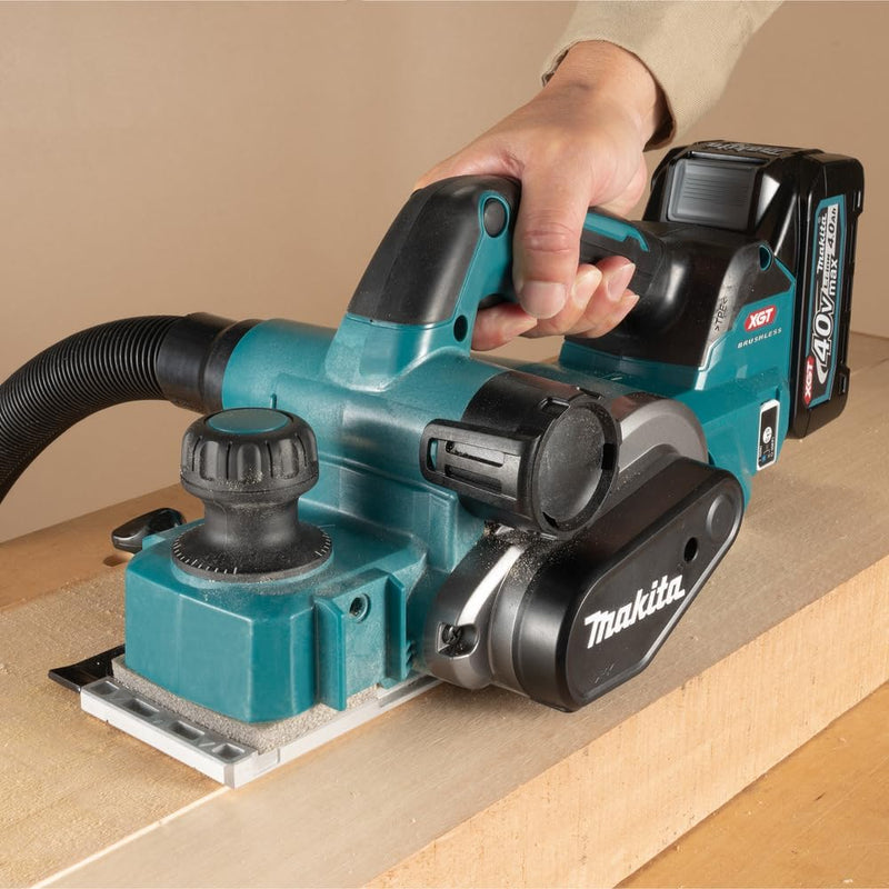 Makita KP001GZ Akku-Hobel 40V max. (ohne Akku, ohne Ladegerät), Petrol