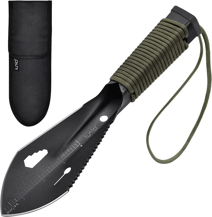 iunio Hiking Trowel, Camping, Backpacking, Portable Shovel, Multitool, Ultralight Camp Tool, with Ca