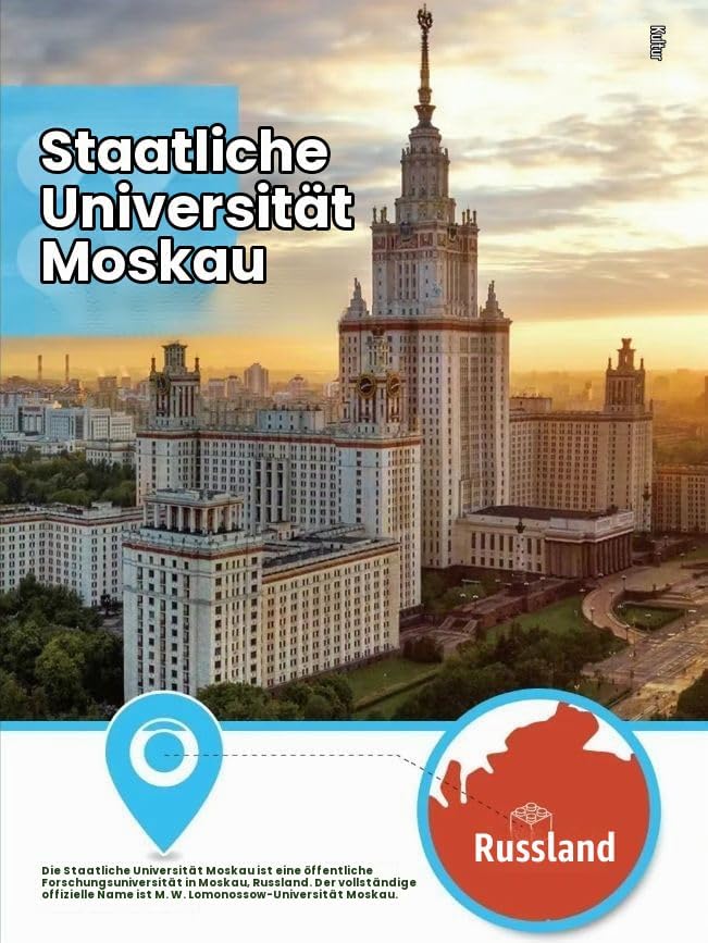 WANGE Architekturmodell zum Zusammenbauen mit Bausteinen. Staatliche Universität Moskau Lomonossow M