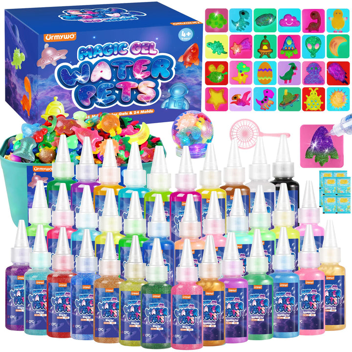 URMYWO Magic Water Gel Toy Kit, DIY 3D Magisches Wassergel-Spielzeug,kinder bastelset Set mit 36 Far