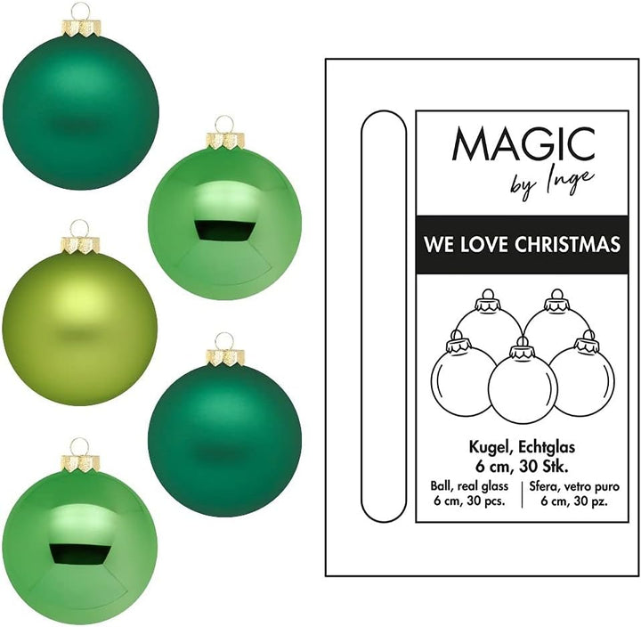 Kugel Evergreens - WE Love Christmas - Magic by Inge - 30 Stück / 6cm, Evergreens