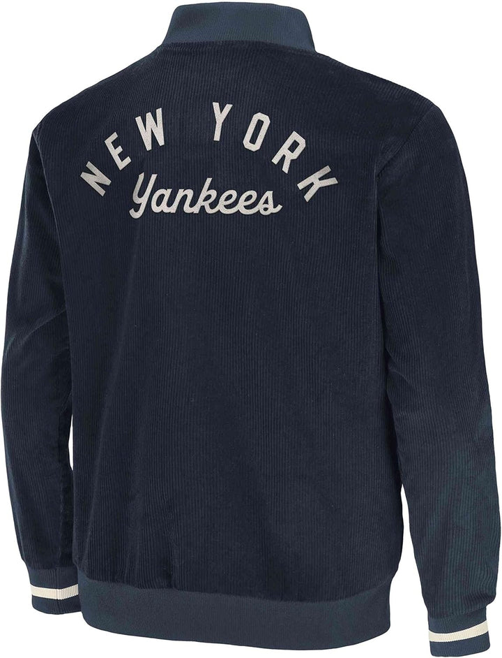 Fanatics - MLB New York Yankees Cord Bomber Jacke Farbe Blau M Blau, M Blau