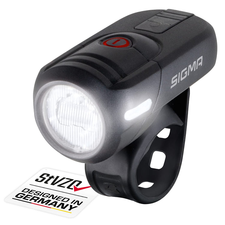 Sigma Sport - Aura 45 | LED Fahrradlicht 45 Lux | StVZO zugelassenes, akkubetriebenes Vorderlicht Si