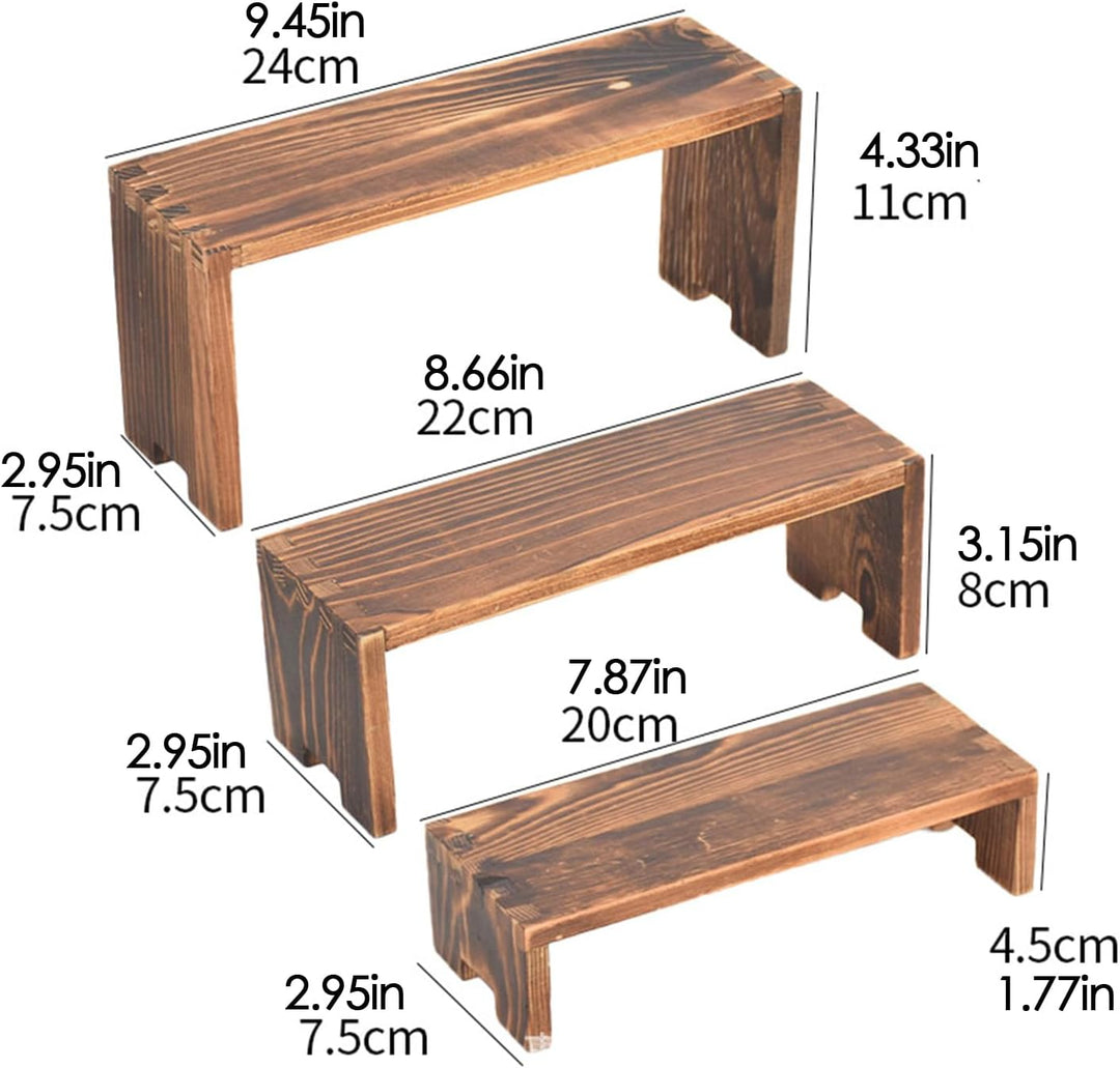 Generisch Holz Präsentationsstufe - Holz Cupcake Ständer - Rechteckiger Dessert Organizer Für Ausste