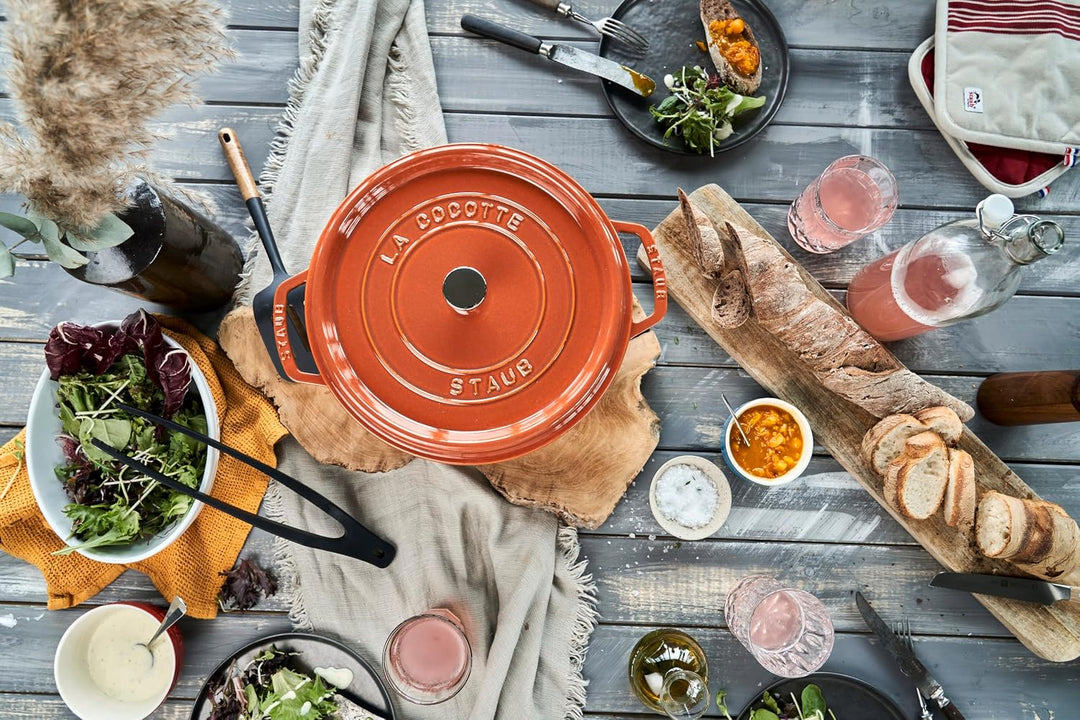 STAUB Gusseisen Bräter/Cocotte, Rund 28 cm, 6,7 L, , Zimt 28 cm, 6,7 L Zimt-Orange