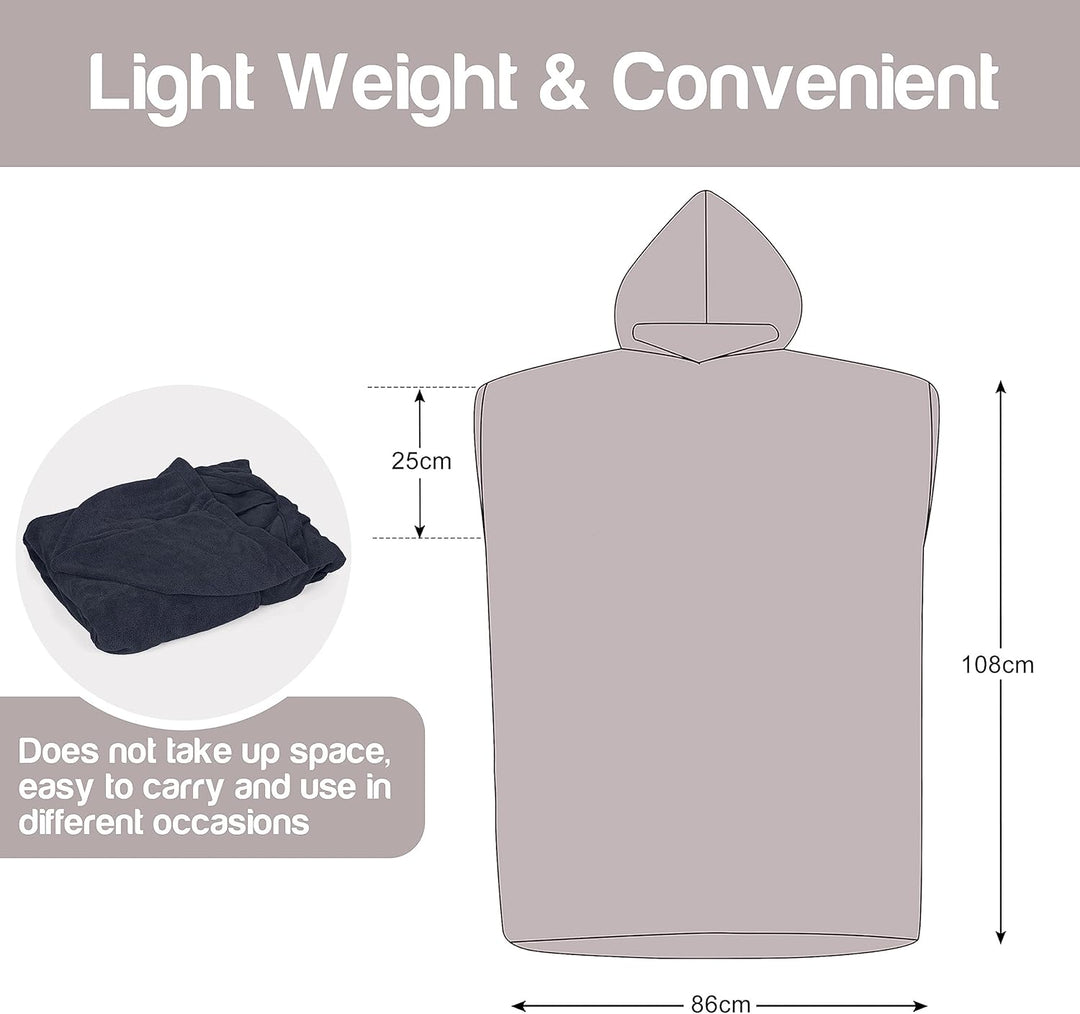 Surf Poncho Hooded Changing Towels Quick Dry Beach Change Robe für Erwachsene Männer Frauen Wasserdi