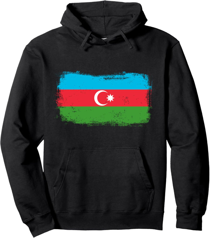 Nationalflagge Aserbaidschas Pullover Hoodie