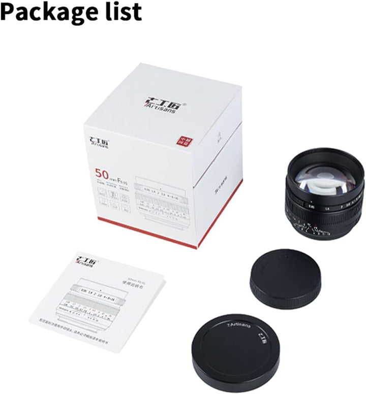 7artisans 50mm F0.95 APS-C Portrait Spiegelloses Kameraobjektiv mit grosser Blende Large Aperture Fi