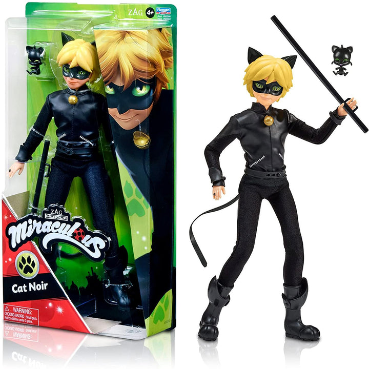 BANDAI - Miraculous Ladybug - Ankleidepuppe 26 cm - Cat Noir - P50002, Cat Noir
