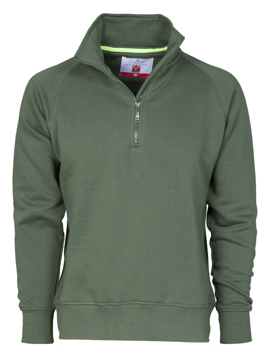 Miami + Sweatshirt aus Baumwolle mit halbem Reissverschluss in Payper, Oliv