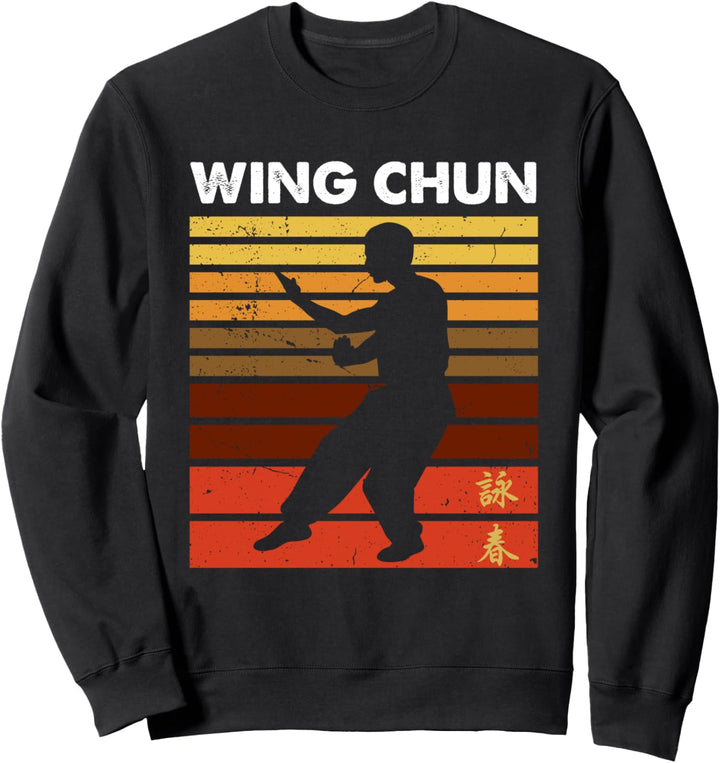 Wing Chun, Retro Vintage Sunset, Chinesische Kampfkunst Sweatshirt