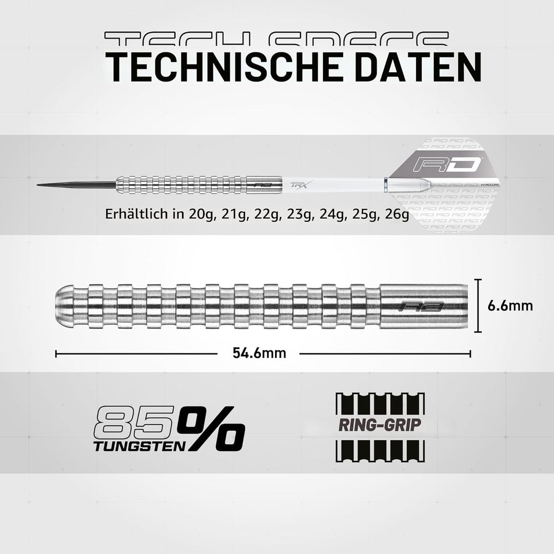 RED DRAGON Javelin Series Profi Dartpfeile Steeldarts Set mit Flights und Schäfte 26.0 Gramm, 26.0 G