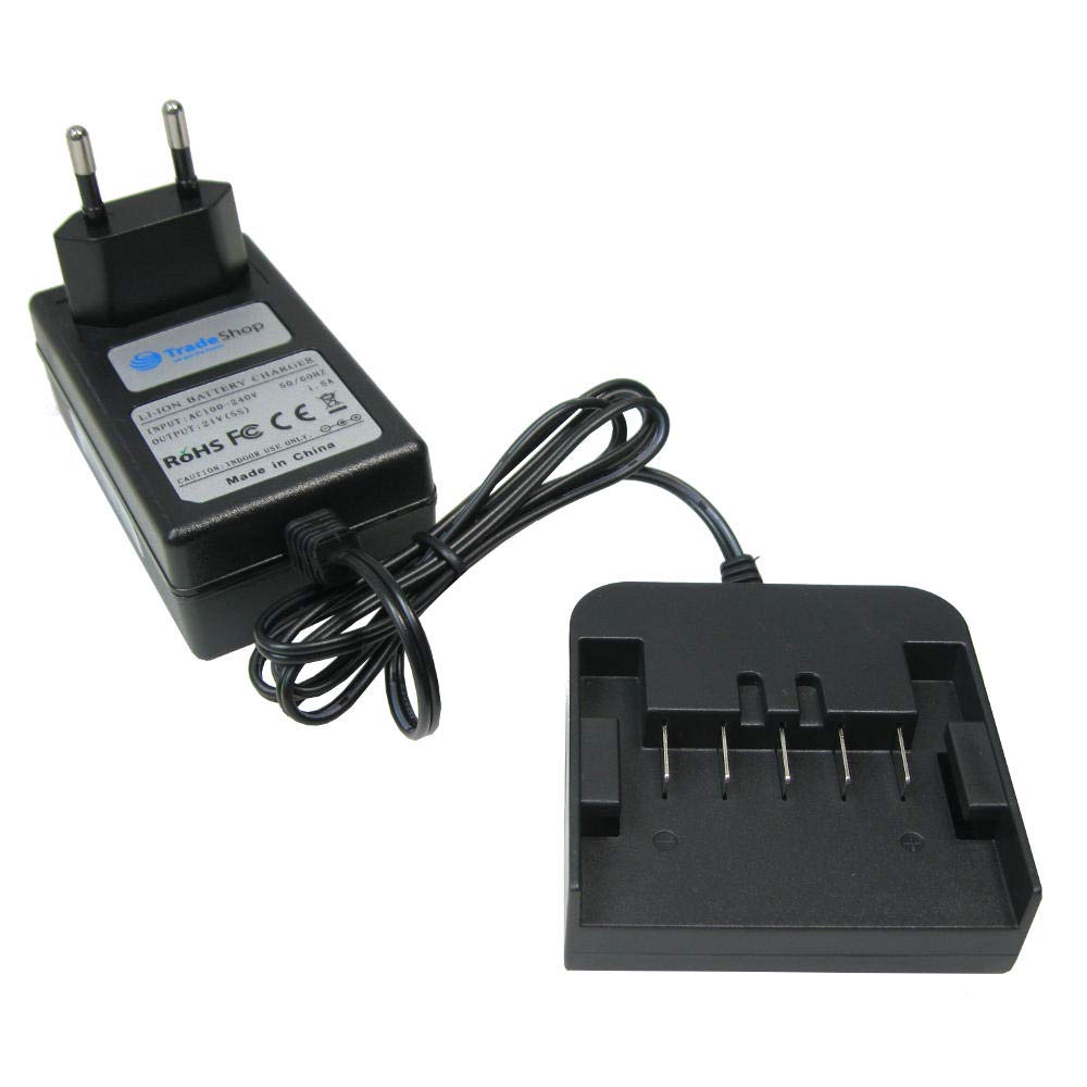 Trade-Shop 18V Li-Ion Akku Ladegerät Schnellladegerät für Metabo BS 18 BS 18 LTX Impuls BS 18 LTX Qu
