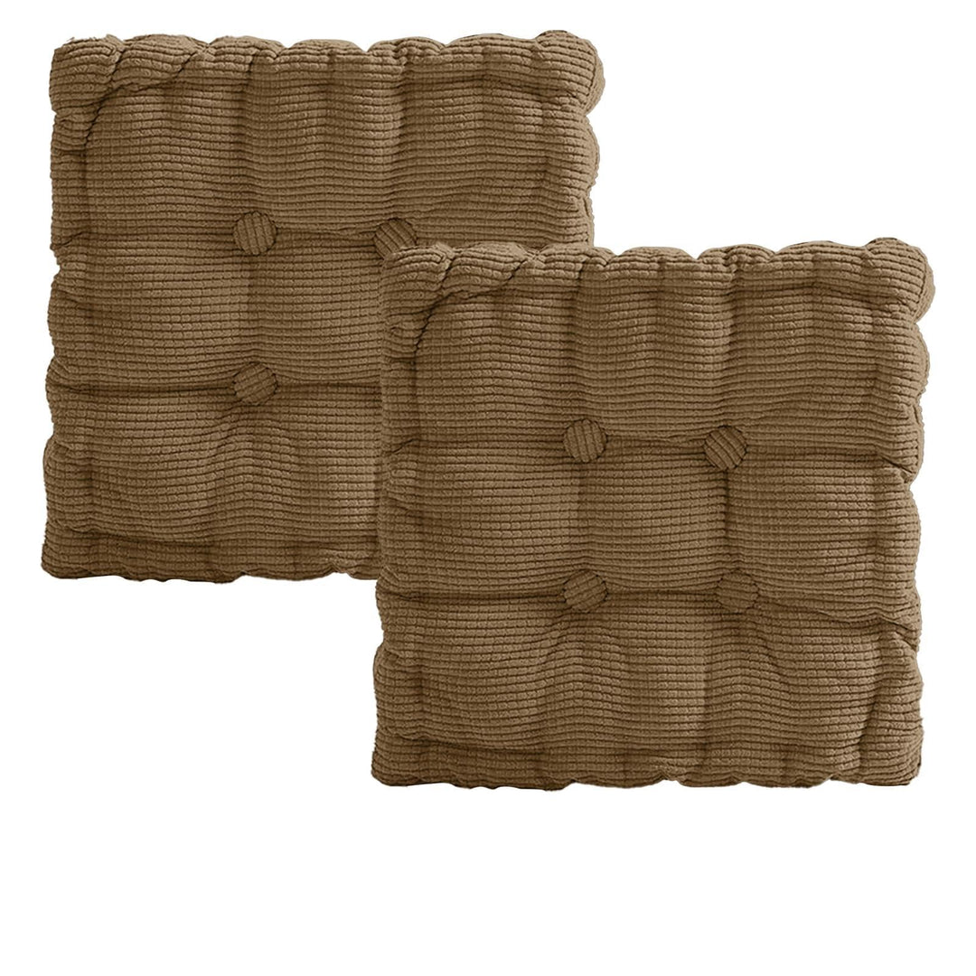2er Set Sitzkissen, Dickes Stuhlkissen 40x40cm, Sitzpolster Outdoor & Indoor, für Gartenstuhl, Küche