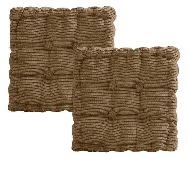 2er Set Sitzkissen, Dickes Stuhlkissen 40x40cm, Sitzpolster Outdoor & Indoor, für Gartenstuhl, Küche